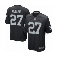 Men's Oakland Raiders #27 Trayvon Mullen Game Black Team Color Football Jersey