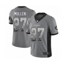 Men's Oakland Raiders #27 Trayvon Mullen Limited Gray Rush Drift Fashion Football Jersey