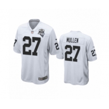 Men's Oakland Raiders #27 Trayvon Mullen White 2020 Inaugural Season Game Jersey