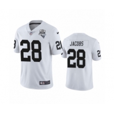Men's Oakland Raiders #28 Josh Jacobs White 2020 Inaugural Season Vapor Limited Jersey