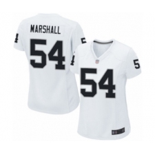 Women's Oakland Raiders #54 Brandon Marshall Game White Football Jersey