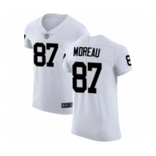 Men's Oakland Raiders #87 Foster Moreau White Vapor Untouchable Elite Player Football Jersey