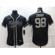 Men's Oakland Raiders #98 Maxx Crosby Black Stitched MLB Flex Base Nike Baseball Jersey