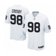 Men's Oakland Raiders #98 Maxx Crosby Game White Football Jersey