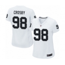Women's Oakland Raiders #98 Maxx Crosby Game White Football Jersey