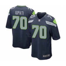 Men's Seattle Seahawks #70 Mike Iupati Game Navy Blue Team Color Football Jersey