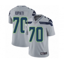 Men's Seattle Seahawks #70 Mike Iupati Grey Alternate Vapor Untouchable Limited Player Football Jersey