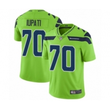 Men's Seattle Seahawks #70 Mike Iupati Limited Green Rush Vapor Untouchable Football Jersey
