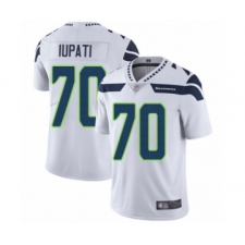 Men's Seattle Seahawks #70 Mike Iupati White Vapor Untouchable Limited Player Football Jersey