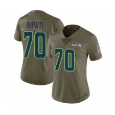 Women's Seattle Seahawks #70 Mike Iupati Limited Olive 2017 Salute to Service Football Jersey