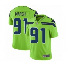 Men's Seattle Seahawks #91 Cassius Marsh Limited Green Rush Vapor Untouchable Football Jersey