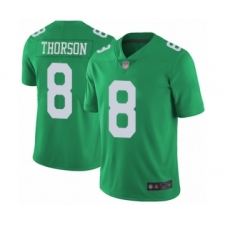 Men's Philadelphia Eagles #8 Clayton Thorson Limited Green Rush Vapor Untouchable Football Jersey
