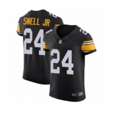 Men's Pittsburgh Steelers #24 Benny Snell Jr. Black Alternate Vapor Untouchable Elite Player Football Jersey