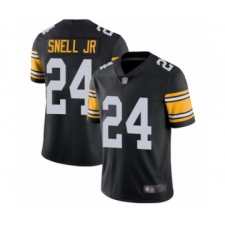 Men's Pittsburgh Steelers #24 Benny Snell Jr. Black Alternate Vapor Untouchable Limited Player Football Jersey