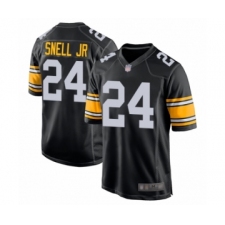 Men's Pittsburgh Steelers #24 Benny Snell Jr. Game Black Alternate Football Jersey