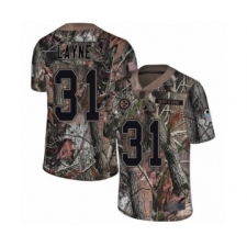 Men's Pittsburgh Steelers #31 Justin Layne Camo Rush Realtree Limited Football Jersey