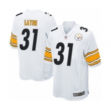 Men's Pittsburgh Steelers #31 Justin Layne Game White Football Jersey