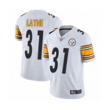 Men's Pittsburgh Steelers #31 Justin Layne White Vapor Untouchable Limited Player Football Jersey