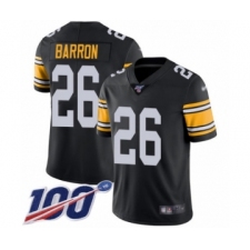 Men's Pittsburgh Steelers #26 Mark Barron Black Alternate Vapor Untouchable Limited Player 100th Season Football Jersey