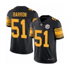 Men's Pittsburgh Steelers #51 Mark Barron Limited Black Rush Vapor Untouchable Football Jersey