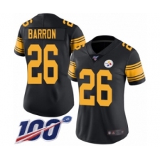 Women's Pittsburgh Steelers #26 Mark Barron Limited Black Rush Vapor Untouchable 100th Season Football Jersey