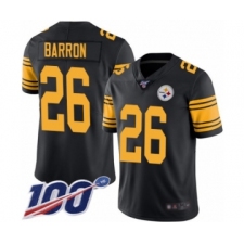 Youth Pittsburgh Steelers #26 Mark Barron Limited Black Rush Vapor Untouchable 100th Season Football Jersey