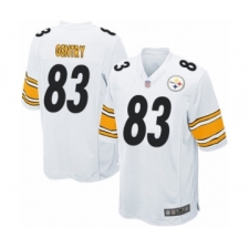 Men's Pittsburgh Steelers #83 Zach Gentry Game White Football Jersey