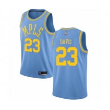Men's Los Angeles Lakers #23 Anthony Davis Authentic Blue Hardwood Classics Basketball Jersey