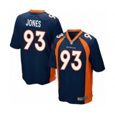 Men's Denver Broncos #93 Dre'Mont Jones Game Navy Blue Alternate Football Jersey