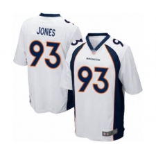 Men's Denver Broncos #93 Dre'Mont Jones Game White Football Jersey
