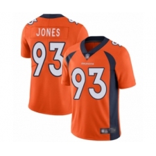 Men's Denver Broncos #93 Dre'Mont Jones Orange Team Color Vapor Untouchable Limited Player Football Jersey