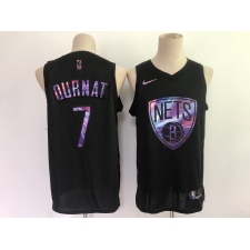 Men's Brooklyn Nets #7 Kevin Durant Black Iridescent Holographic 2021 Jersey