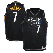 Youth Brooklyn Nets #7 Kevin Durant Nike Black 2020-21 Swingman Jersey