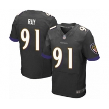 Men's Baltimore Ravens #91 Shane Ray Elite Black Alternate Football Jersey