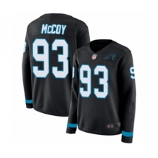 Women's Carolina Panthers #93 Gerald McCoy Limited Black Therma Long Sleeve Football Jersey