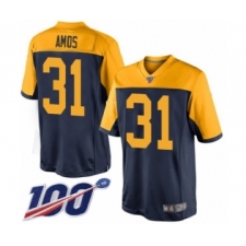 Men's Green Bay Packers #31 Adrian Amos Limited Navy Blue Alternate 100th Season Football Jersey
