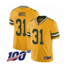 Youth Green Bay Packers #31 Adrian Amos Limited Gold Rush Vapor Untouchable 100th Season Football Jersey