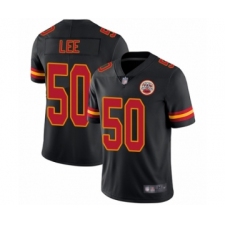Men's Kansas City Chiefs #50 Darron Lee Limited Black Rush Vapor Untouchable Football Jersey