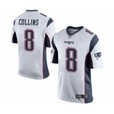 Men's New England Patriots #8 Jamie Collins Game White Football Jersey