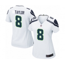 Women's Seattle Seahawks #8 Jamar Taylor Game White Football Jersey