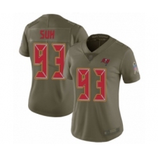 Women's Tampa Bay Buccaneers #93 Ndamukong Suh Limited Olive 2017 Salute to Service Football Jersey