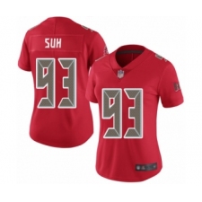Women's Tampa Bay Buccaneers #93 Ndamukong Suh Limited Red Rush Vapor Untouchable Football Jersey