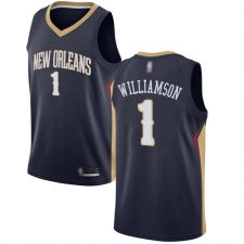 Women's Nike New Orleans Pelicans #1 Zion Williamson Navy NBA Swingman Icon Edition Jersey