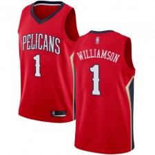 Women's Nike New Orleans Pelicans #1 Zion Williamson Red NBA Swingman Statement Edition Jersey