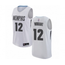 Youth Memphis Grizzlies #12 Ja Morant Swingman White Basketball Jersey - City Edition