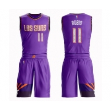Youth Phoenix Suns #11 Ricky Rubio Swingman Purple Basketball Suit Jersey - City Edition