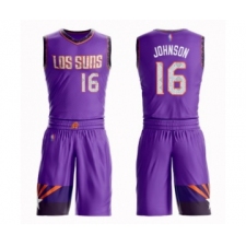 Women's Phoenix Suns #16 Tyler Johnson Swingman Purple Basketball Suit Jersey - City Edition