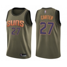 Youth Phoenix Suns #27 Jevon Carter Swingman Green Salute to Service Basketball Jersey