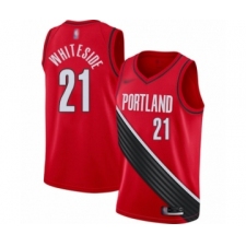 Men's Portland Trail Blazers #21 Hassan Whiteside Swingman Red Finished Basketball Jersey - Statement Editio