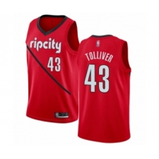 Men's Portland Trail Blazers #43 Anthony Tolliver Red Swingman Jersey - Earned Edition